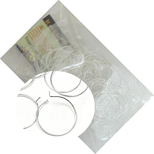 Rockin Beads 200 Silver-plated Brass 25mm Beading Hoop Wine Glass Charms Wire