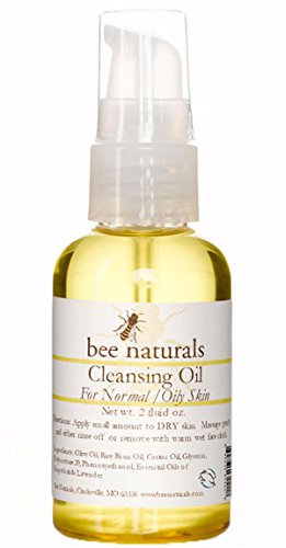Bee Naturals Best Facial Cleansing Oil for Normal & Oily Skin - Clean Your Skin the All Natural Way - Perfect for Sensitive, Oily and Dry Skins