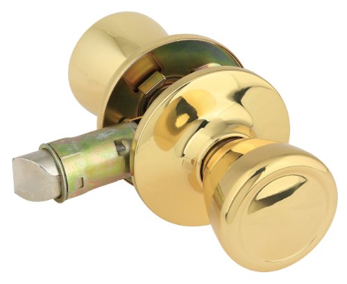 Legend 809075 Tulip Style Door Knob Hall and Closet Passage Lockset for Mobile Homes, US3 Polished Brass Finish