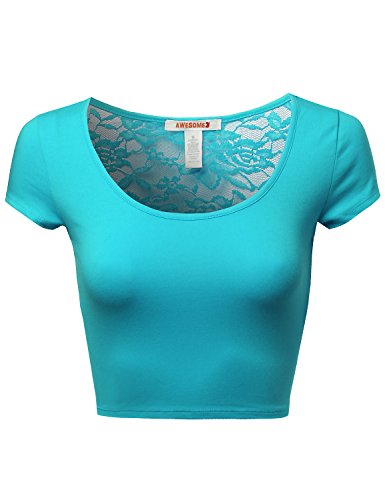 Awesome21 Women's Lace Crop Tops