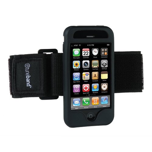 Tuneband for iPhone 3G and iPhone 3GS (not iPhone 4, see description below), Grantwood Technology's Armband, Silicone Skin, and Screen Protector, Black