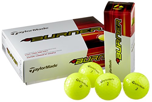 TaylorMade Burner Golf Balls, (1 Dozen), Yellow