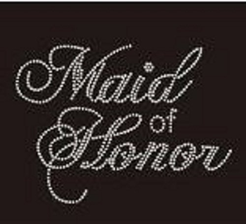 Rhinestone Maid of Honor Transfer - HotFix Iron On Maid of Honor Transfer