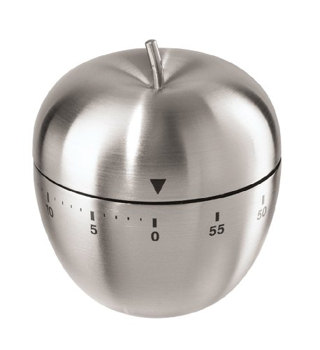 Oggi Apple Stainless Steel 60-Minute Kitchen Timer