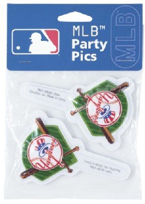 Yankees Baseball Cupcake Picks - 12 ct