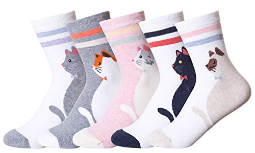 Cat Sitting On Heel Socks (5 Pairs)