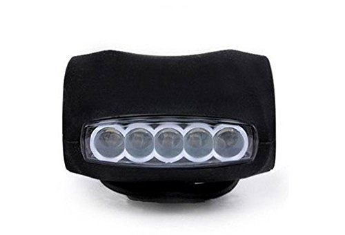 niceEshop Waterproof Silicone Wrap,around Rear Bicycle Light/Flashlight with 7 LED(White Light)
