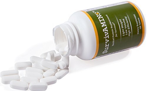 Vitality Sciences SurvivAMINO - Emergency Food Survival Protein Substitute (100 Tablets, 1 Week) by Vitality Sciences LLC
