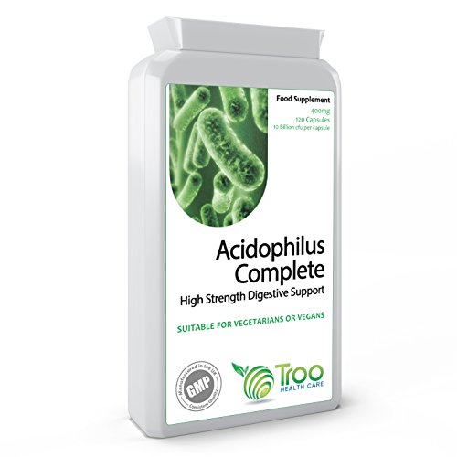 Lactobacillus Acidophilus 400mg 10 Billion CFU 120 Capsules - High Strength Probiotic Blend - UK Manufactured GMP Quality Assurance