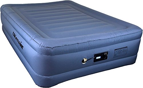 Altimair 2ABFPL01 Full Size 20 inch raised Air Mattress Polyester Laminated High Tech Material Stretch Resistant W/Built in Pump