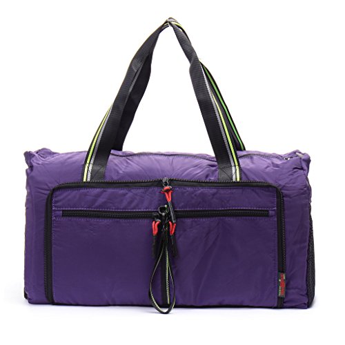 Foldable Travel Duffle Totes Bag Super Lightweight Only 13 Oz for Luggage Gym Sports Women Men And Kids Purple By Yinjue
