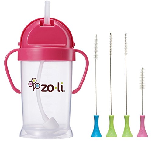 Zoli Bot Straw Sippy Cup 9oz. with Sippy Cup Cleaner
