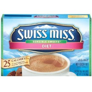 Swiss Miss Hot Cocoa Mix, Sensible Sweets, Diet, 8-count Envelopes (Pack of 2)