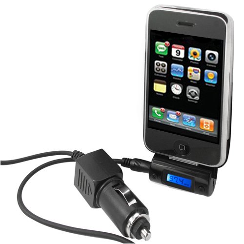 FM Transmitter & Car Charger for Apple iPhone,& 3G,iPod,touch video,Nano