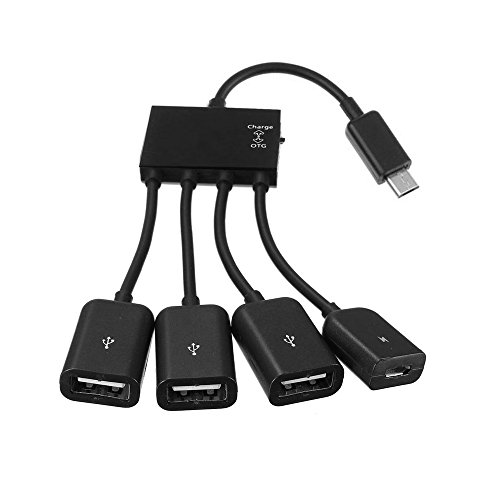 Micro Usb HUB Adaptor with Power,Cppslee Charger OTG Host Cable Cord Adapter Connector for Android Smart Phone Tablet Samsung Galaxy S3 S4 S5 Note 2 4 Edge HTC One Desire 820 Sony Xperia Compact LG