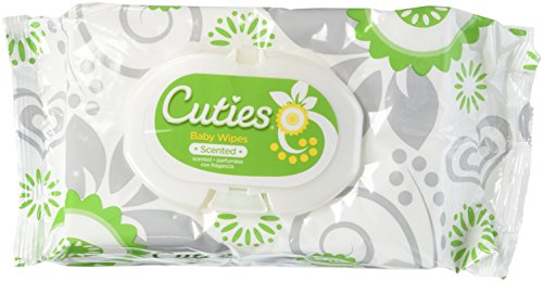 Cuties Baby Wipes, Powder Scent, 72 Count (Pack of 12)