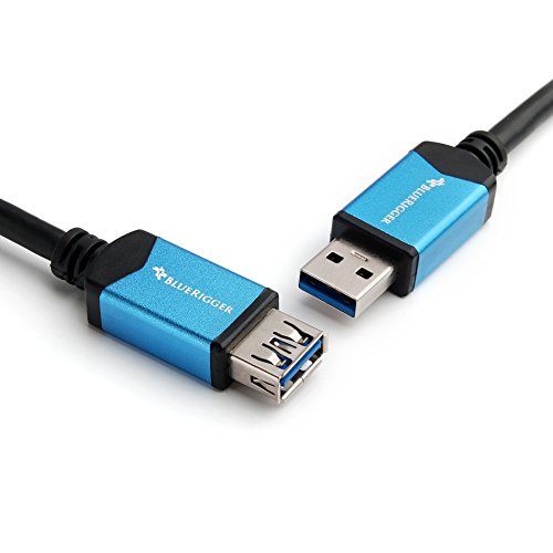 BlueRigger SuperSpeed USB 3.0 Type A Male to Type A Female Extension / Repeater Cable (6 Feet)