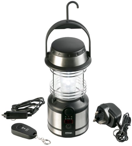Vango 12 LED Rechargeable Lantern with Remote Control - Silver