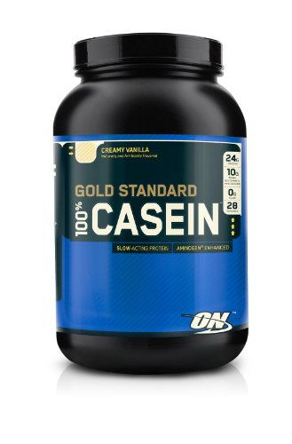 Optimum Nutrition Gold Standard 100% Casein Protein, Vanilla, 2-lb