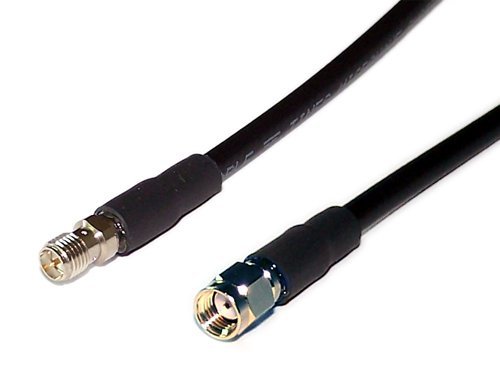 WiFi Wireless Antenna Extension Cable - USA Made Andrew LMR-240 Commscope CNT-240 | RP-SMA Male to RPSMA Female Connectors - Ultra Low Loss to Extend Wireless Router Internet Antennas (20 feet)