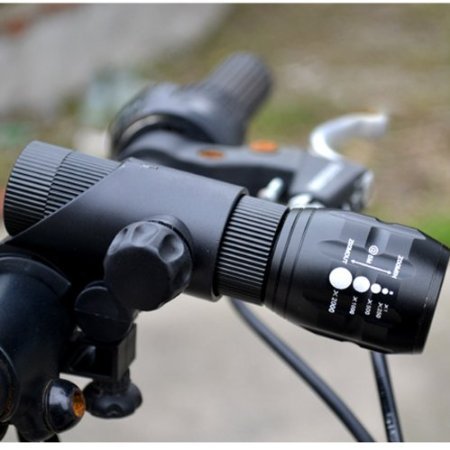 CREE Q5 LED Zoomable Flashlight with Mount Holder for Bike Cycling Outdoor