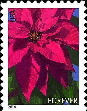 USPS Forever Stamps Poinsettia Sheet of 20