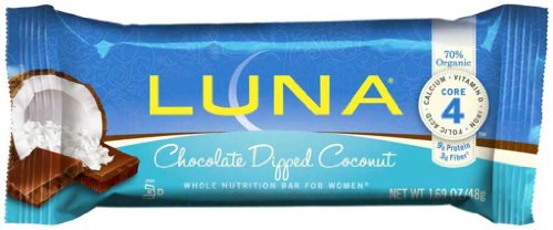 Luna Bar, Chocolate Dipped Coconut, 1.69 Ounce (Pack of 15)