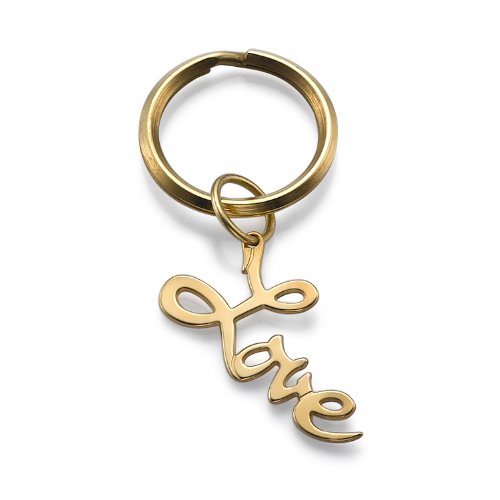 18K Gold Plated Love Keychain!