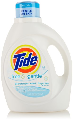 Tide Free and Gentle Liquid Laundry Detergent, 2.95-Liter- Packaging May Vary