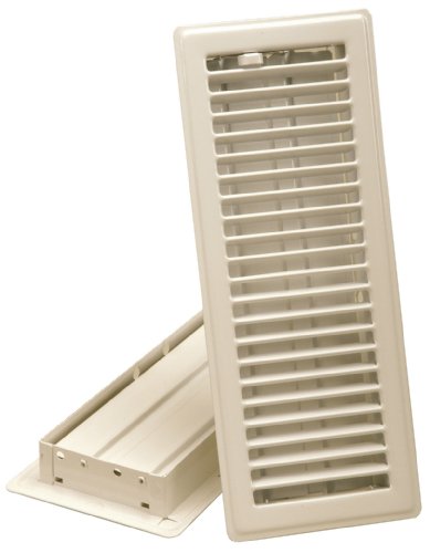 Imperial Manufacturing RG0244 4-Inch by 10-Inch Floor Register, Almond