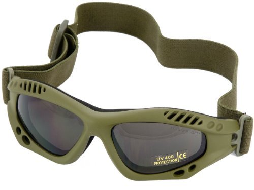 Tactical Commando Air Pro Army Goggles Eye Protection Airsoft Olive
