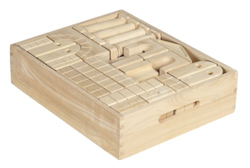 ECR4Kids Architectural Unit Blocks with Carry Case, 48-Piece Set