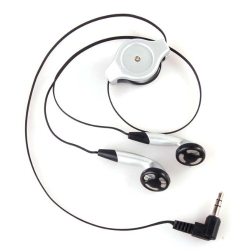 BestDealUSA White Retractable In-Ear Earphone Headset for iPod MP3