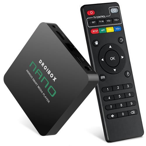 DROIBOX® Nano 4K Android 5.1 TV Box KODI 16.1 Ultra HD Smart TV Player Fully Loaded Quad Core Amlogic S905 Built-in WI-FI Bluetooth 4.0