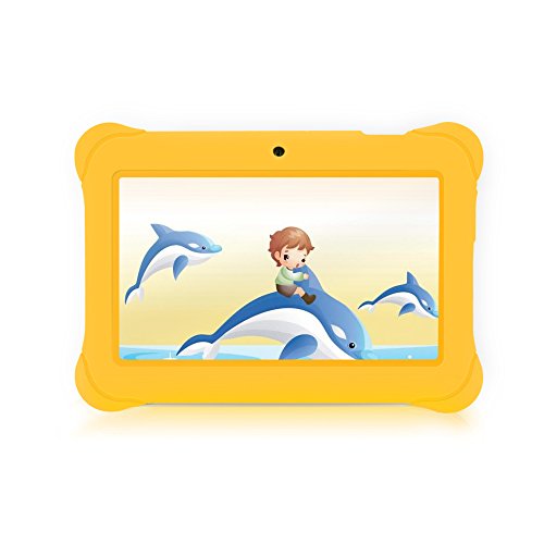 iRULU BabyPad Y1 7 Inch Kids Tablet, Quad Core, Android 4.4, 1024*600 Resolution, Wifi, Games, Dual Cameras, 1GB RAM, 8GB Nand Flash (Yellow)