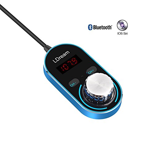 LDream Bluetooth FM Transmitter with Car Charger for Smartphones & Players
