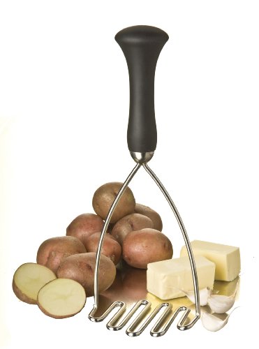 Amco 11934 Extra Large Potato Masher, Metallic
