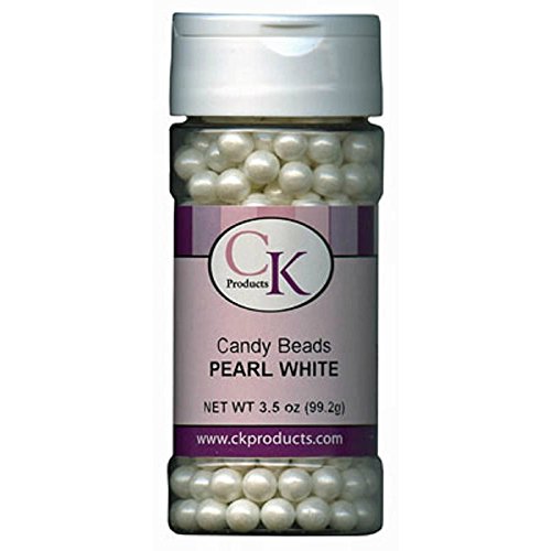 CK Products Pearl White Candy Beads 3.5 Ounces