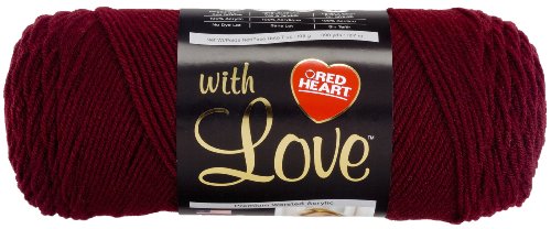 Red Heart with Love E400.1915 Yarn, Merlot