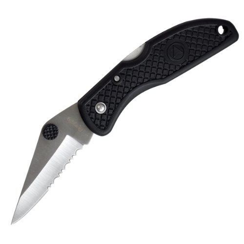 Joy Enterprises FP32212 Fury Mighty III Folding Pocket Knife with Nylon Copolymer Handle, 4-Inch Closed, Black with Clip