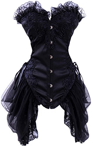 Charmian® Women's Wingler Vintage Mesh Princess Elegant Boned Gothic Bustier Corset