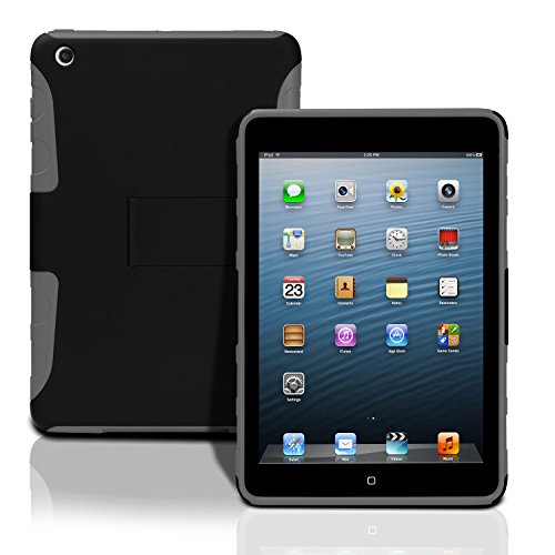 iPad Mini 3 Lightweight Hard Shell Case with Built in Stand. Dual Layer Shock Absorbing Case Designed for the New iPad mini 3 / iPad mini 2 / iPad mini . Black