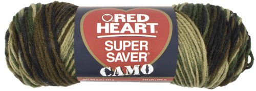 Red Heart E300.0971 Super Saver Economy Yarn, Camouflage