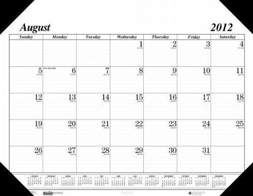 House of Doolittle 17 Month Economy Academic Refillable Desk Pad Calendar August 2012 to December 2013, 22 x 17 Inches Recycled Materials (HOD128)