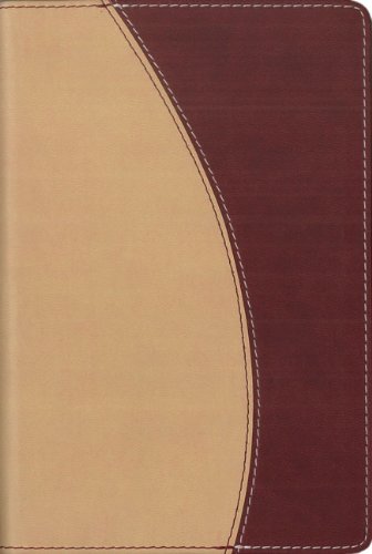 NIV Compact Thinline Bible, Italian Duo-tone, Camel / Cranberry
