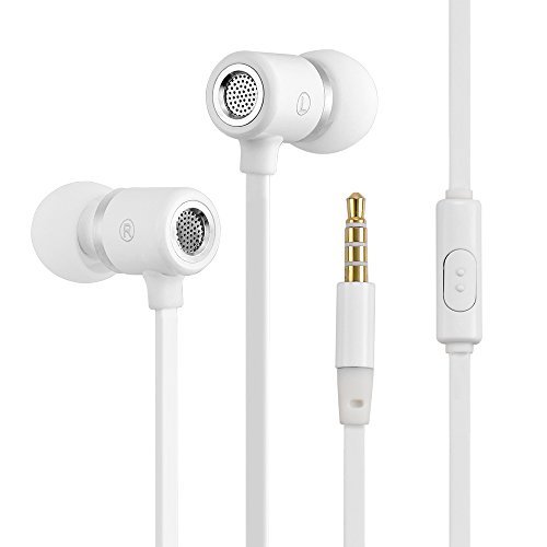 Getwow(TM) Universal In-Ear Tangle Free 3.5mm Plug Earphones Earbuds EarPods with Remote and Mic for Apple Samsung Google HTC LG Smartphones and Tablets