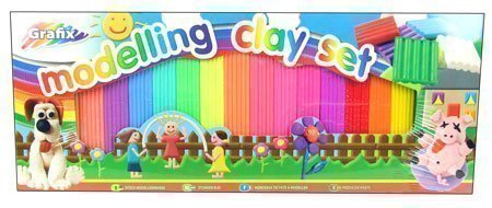 Grafix 16 Different Colours Artists Crafting Soft Modelling Clay Set