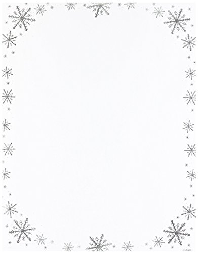Royal Consumer 8.5 x 11 Inches Snowflake Silver Foil Letterhead - Pack of 40 (49490)