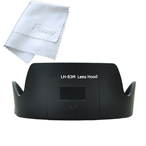 Fotasy LH83M Lens Hood & Cleaning Cloth for Canon EF 24-105mm f/3.5-5.6 IS STM Lens, replaces EW-83M