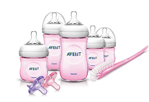 Philips Avent Natural Baby Bottle Gift Set, Pink, SCD296/11